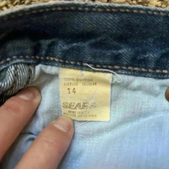 Vintage Sears Women's High Rise Blue Jeans 14 - Picture 10 of 11